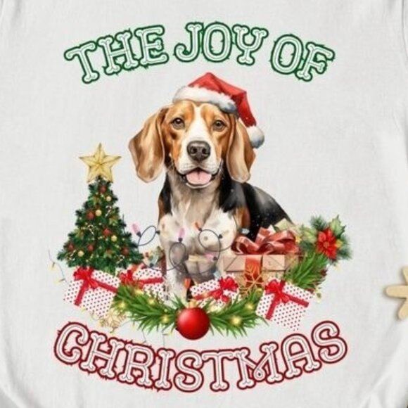 Christmas Beagle Dog T-Shirt, High Quality Festival T-Shirt - Picture 2 of 5